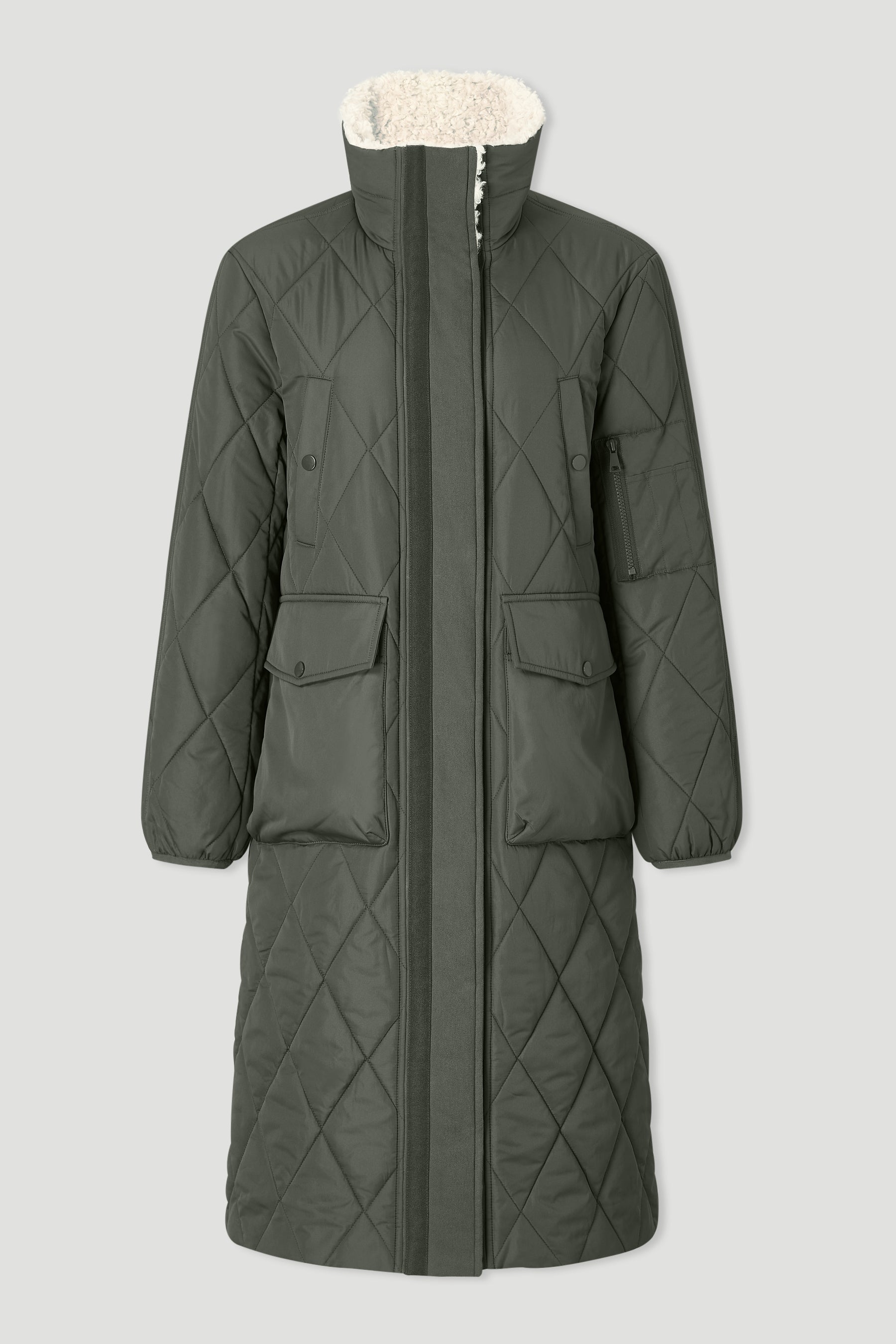 DIAMOND QUILTED COAT