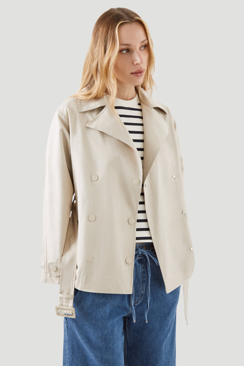 CROPPED TRENCH COAT