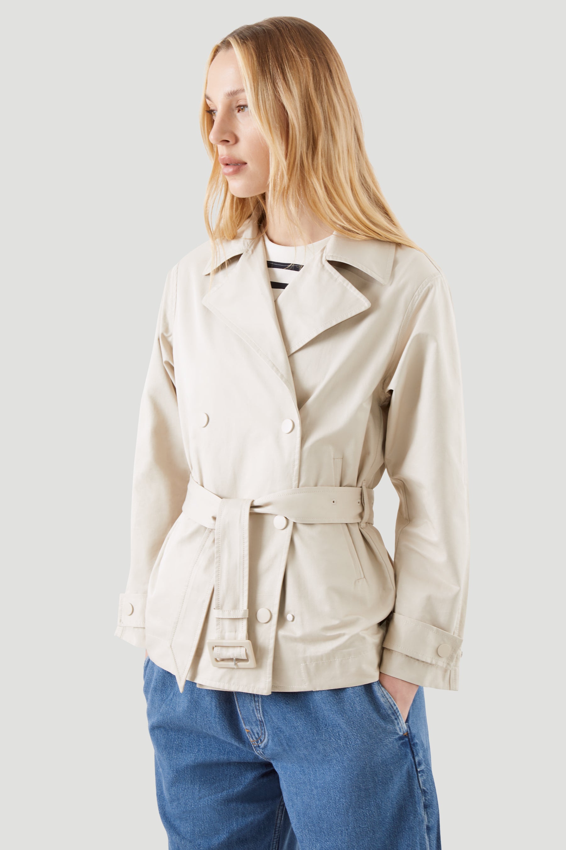 SHORT WATER-RESISTANT TRENCH