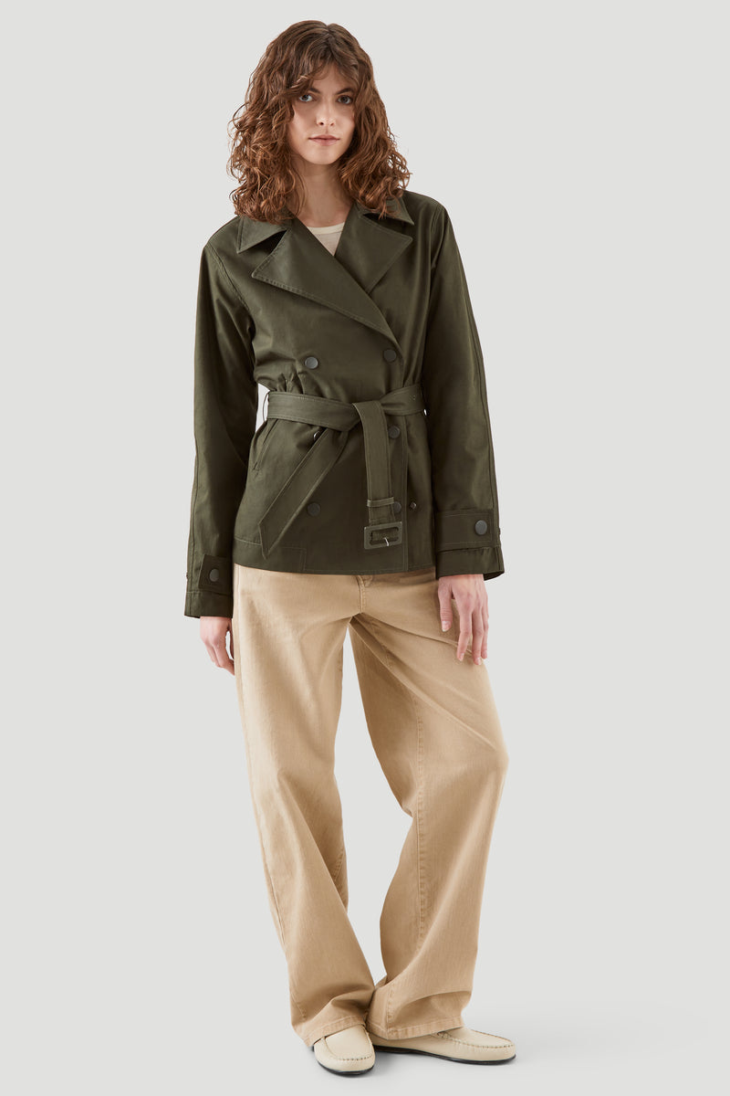 CROPPED TRENCH COAT