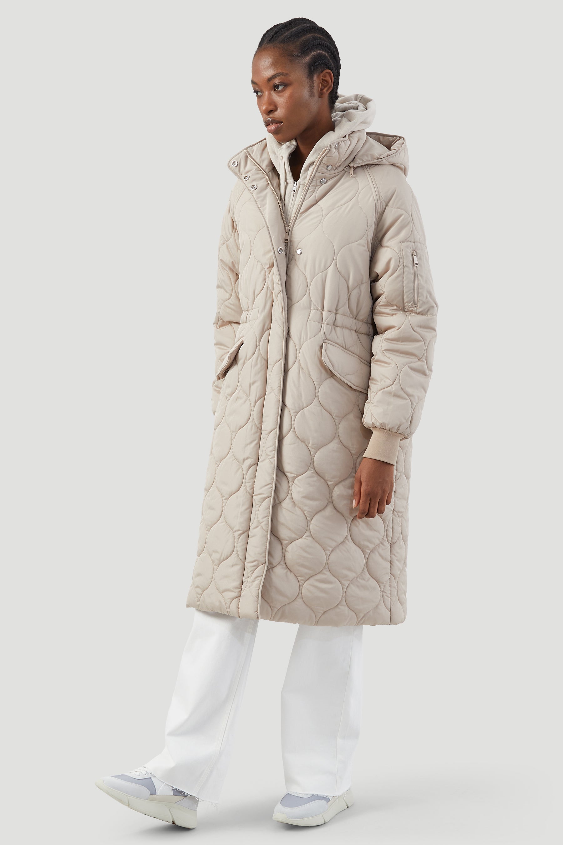 QUILTED  LONGLINE COAT