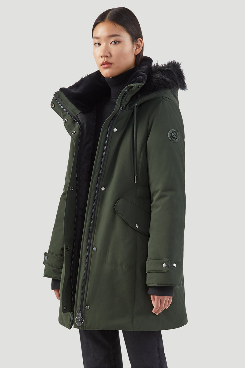 Trompe l'Oeil Shearling Detail Padded Parka - Ready-to-Wear 1A5VD3
