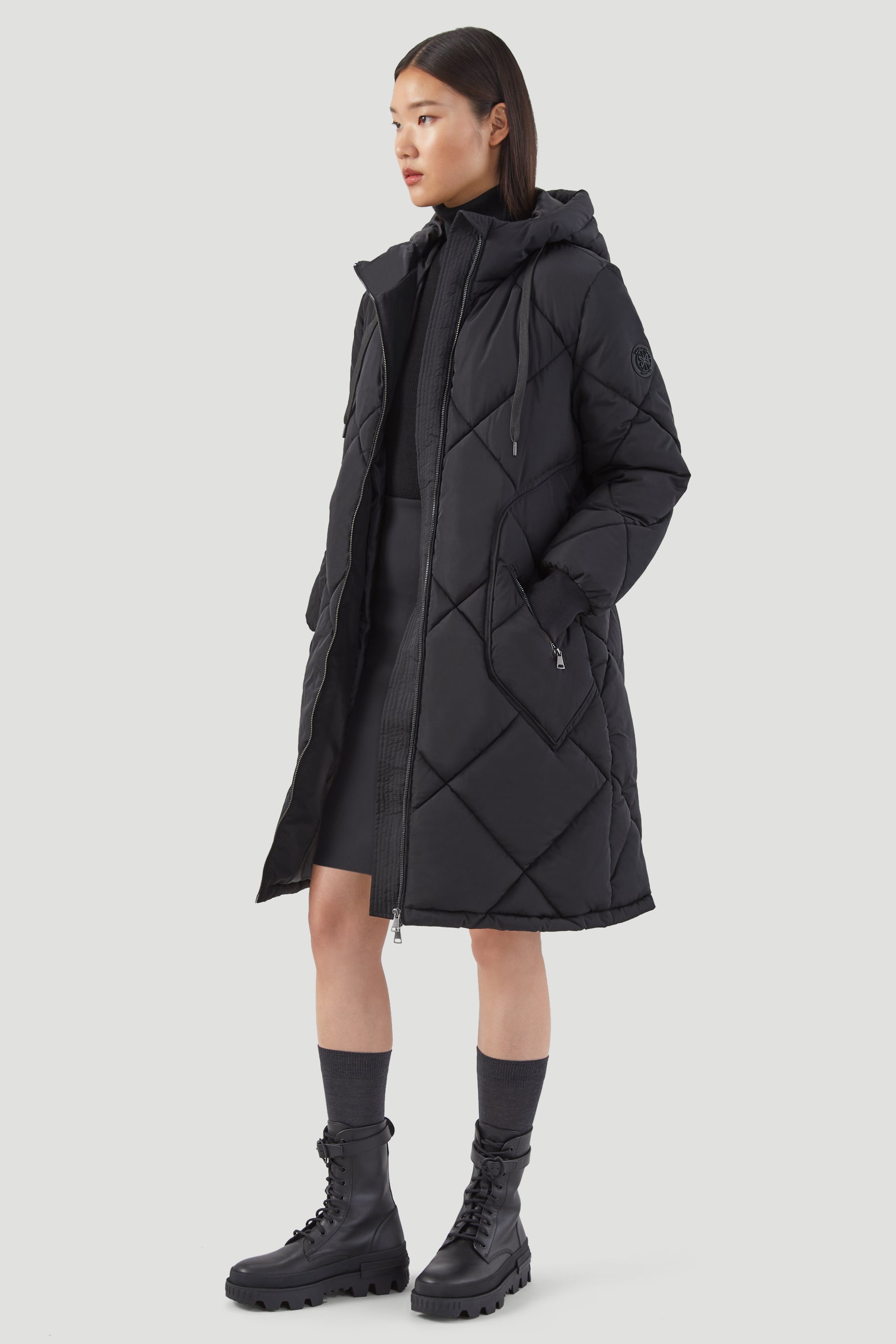 QUILTED BELTED COAT